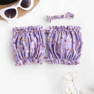 Floral bikini top